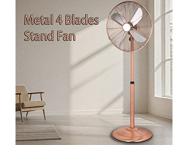 4 metal blade stand fan with copper motor