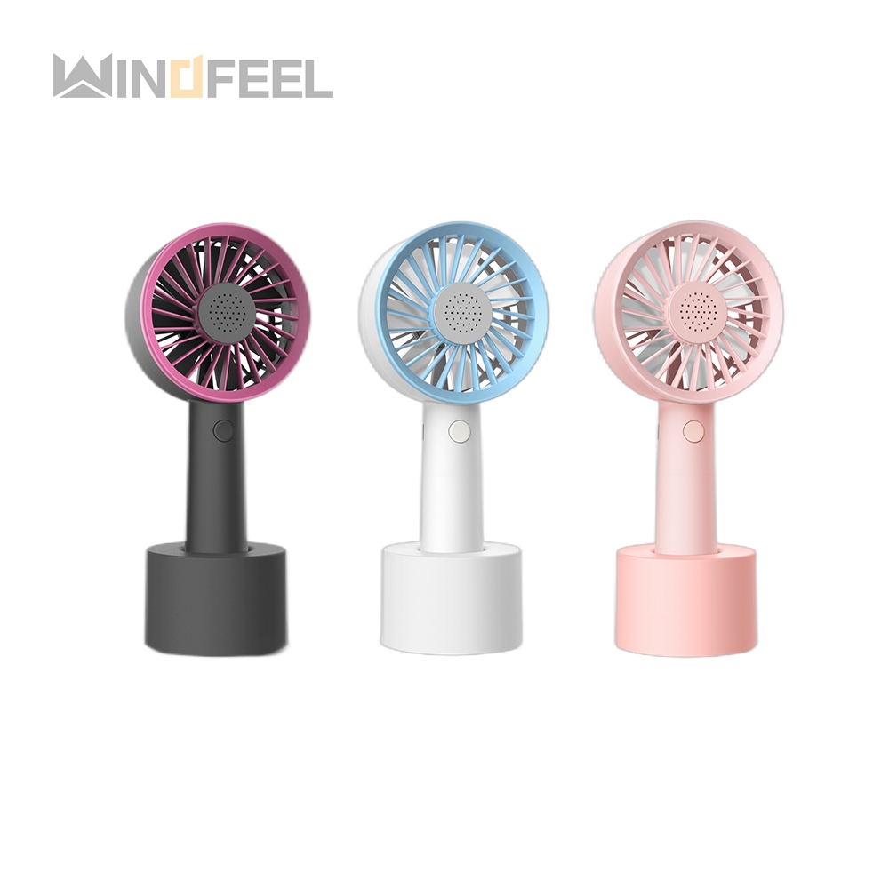 windfeel Home school office outdoor handheld rechargeable charging usb portable air cooling cute custom mini fan
