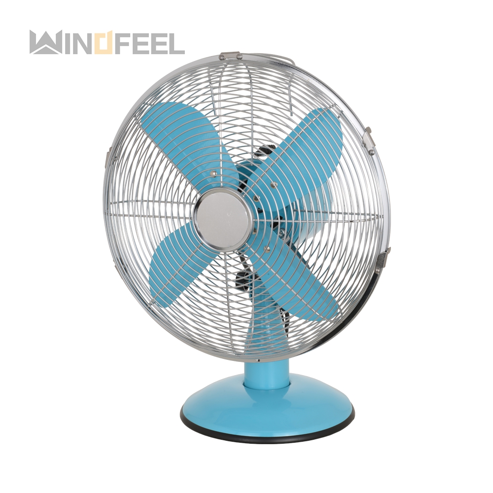 Windfee 4 color custom metal blade with mechanical copper motor 16 inch table fan