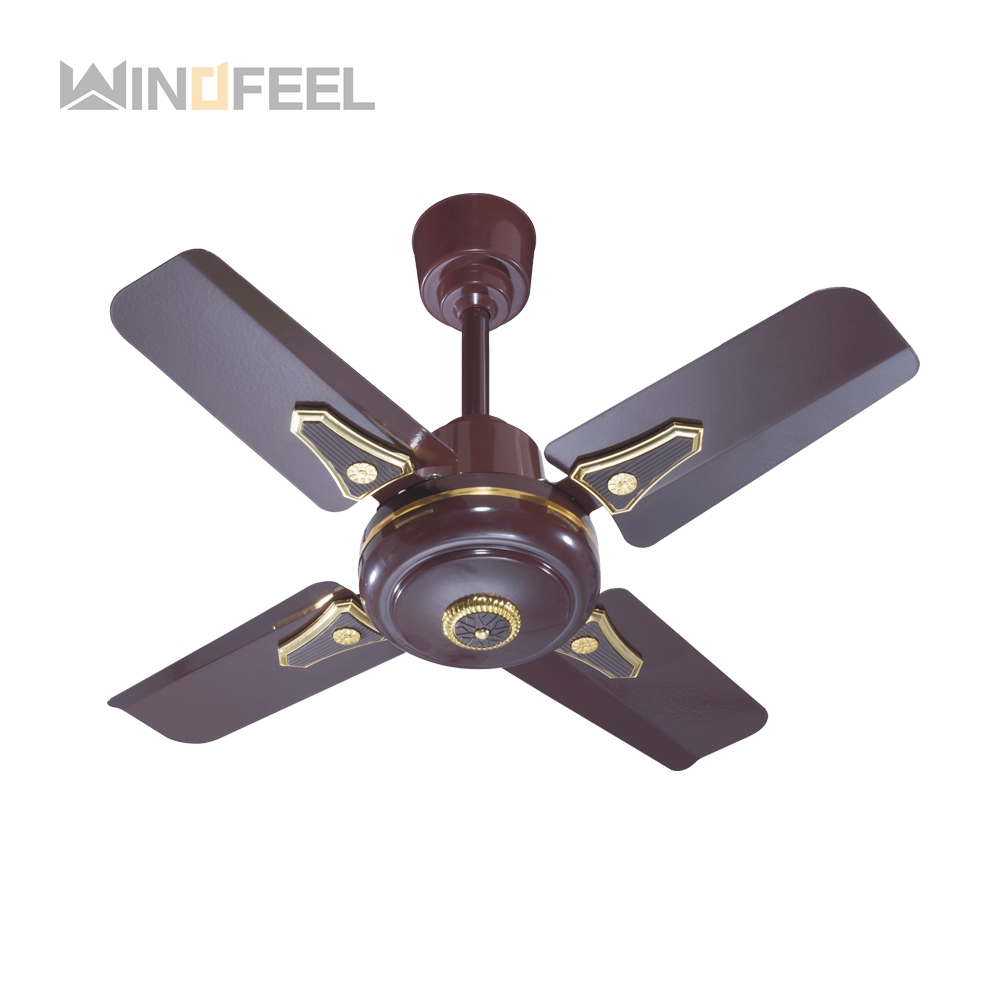 windfeel Brown color 4 metal blade ceiling fan with mechanical control