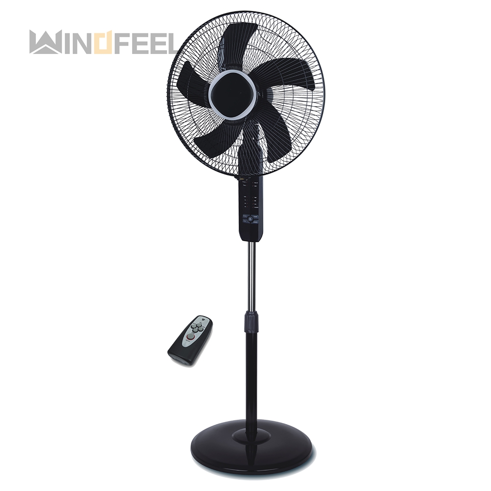 Windfeel 5 pp blade remote control aluminum motor 16 inch stand fan
